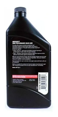Aceite De Pata Mercury Gear Lube High Performance