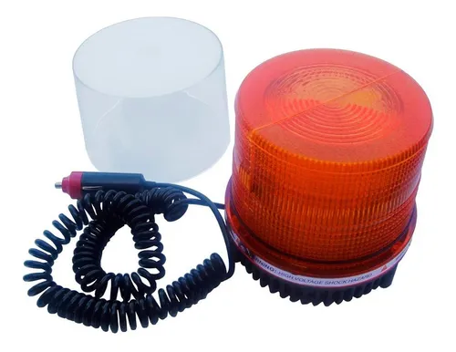 Baliza Flash 12v Ambar Destella Base Magnetica