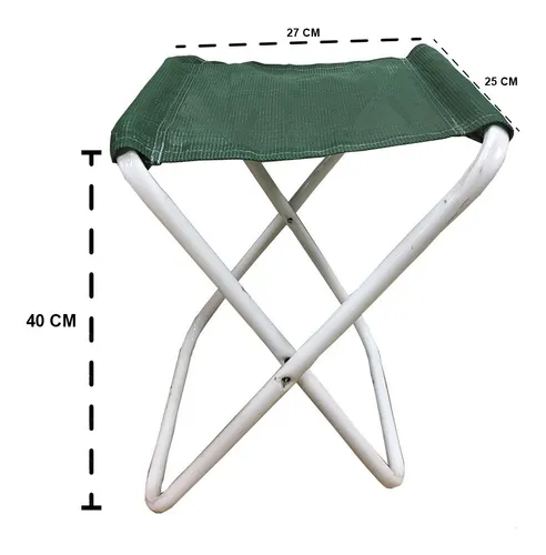 Banco tijera, caño 5/8", tela solwind 2040