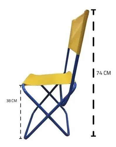 Banquito Silla Sillon Tipo Tijera Con Respaldo Camping Playa 2045