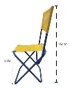 Banquito Silla Sillon Tipo Tijera Con Respaldo Camping Playa 2045