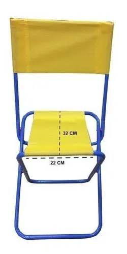 Banquito Silla Sillon Tipo Tijera Con Respaldo Camping Playa 2045