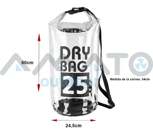 Bolso Estanco Bewolk Dry Bag Cristal 25 Litros