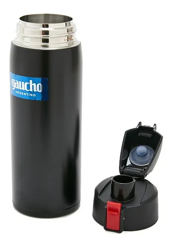 Botella Térmica600cc Gaucho Argentino Acero Inox negro