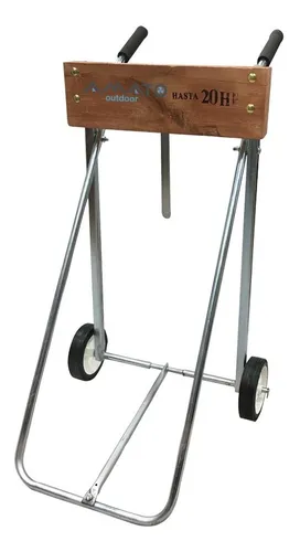Carro Porta Motor Fuera De Borda Hasta 20 Hp Acero