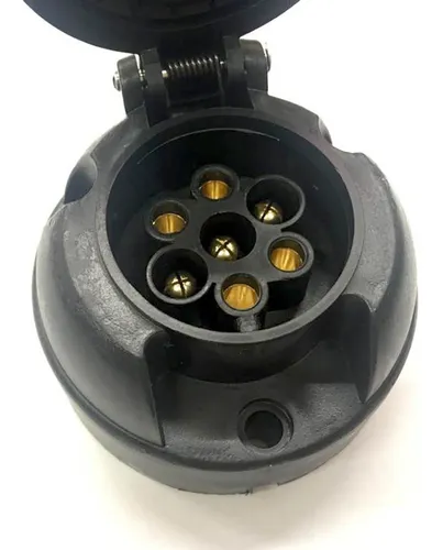 Conector Plastico Trailer Acoplado 7 Contactos Macho Hembra