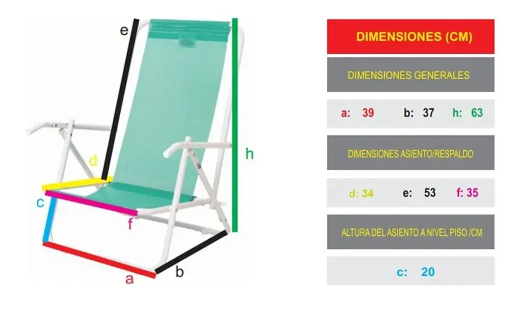 Reposera Silla Playera Infantil Reforzada Para Niños Solcito  2071