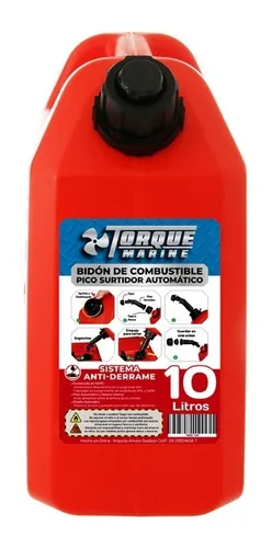 Bidon Combustible Torque Marine Rojo 10L