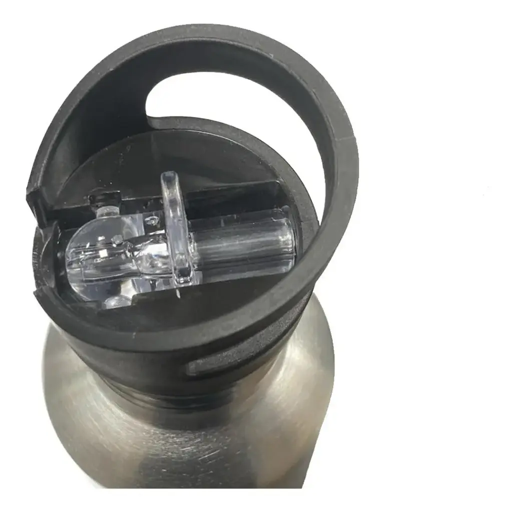Botella Deportiva Acero Inox Camping C/pico Transparente