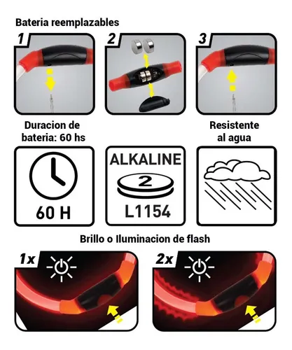Collar Para Perros Ajustable Con Led