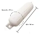 Defensa Inflable Náutica Blanca Extragrande 18x67 cm X 4