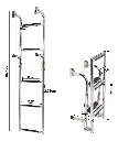 Escalera Nautica Rebatible Acero Inoxidable 5 Escalones
