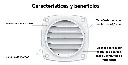 Rejilla De Ventilación Plástica Cuadrada 77 Mm P/ Motorhome.