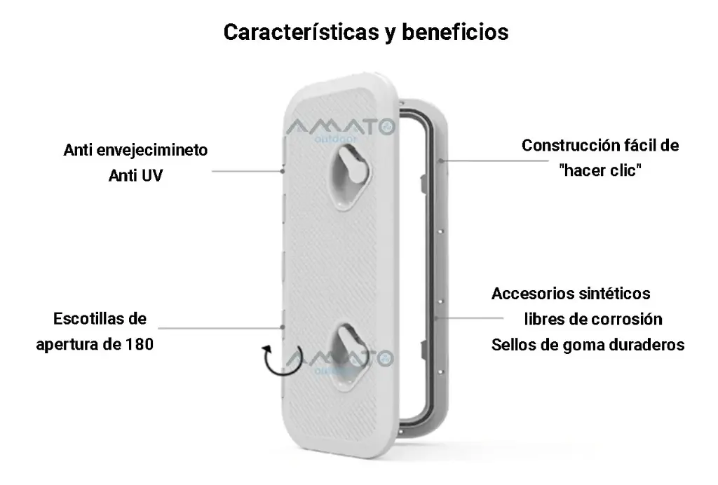Tapa Estanco Plástica 315x440mm Para Lancha