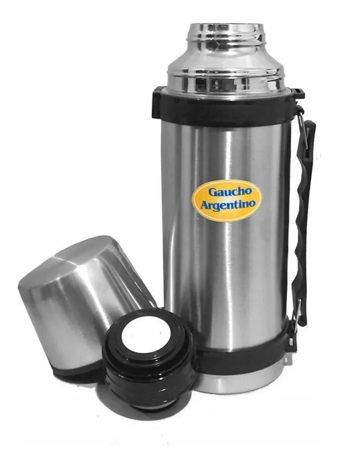 Termo Gaucho Argentino 1 Litro Con Maija Acero Inoxidable