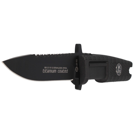 Cuchillo K25 Puño Goma Titanio Hoja 12cm