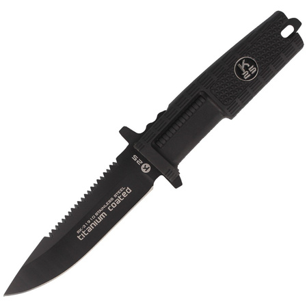 Cuchillo K25 Puño Goma Titanio Hoja 12cm