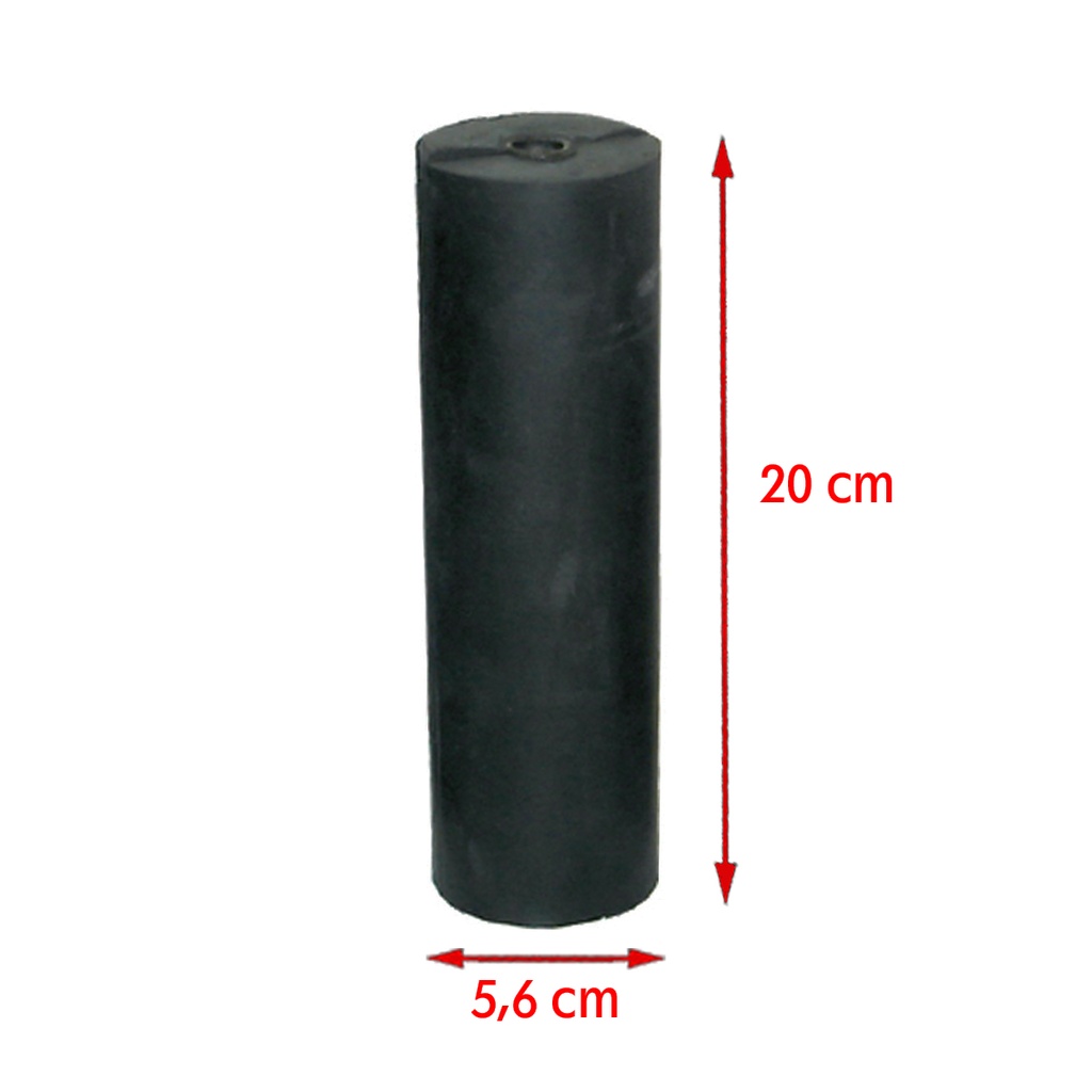 Rodillo cilindrico con buje de aluminio de 20 cm