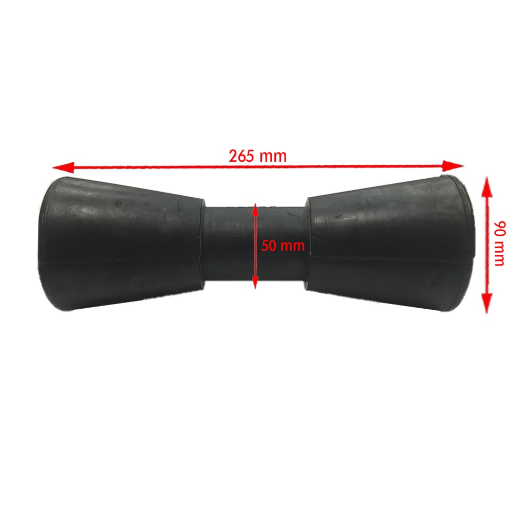 Rodillo Doble Cono 265mm De Goma Para Trailer Nautica