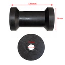 Rodillo De Goma Recto C/pared Buje Plástico 130x75mm Trailer