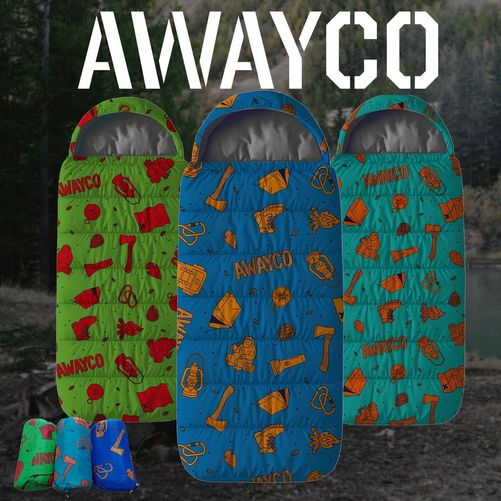 Bolsa Dormir Infantil Awayco Cierre Niños Camping Capucha