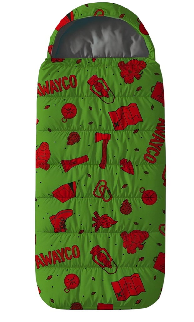 Bolsa Dormir Infantil Awayco Cierre Niños Camping Capucha