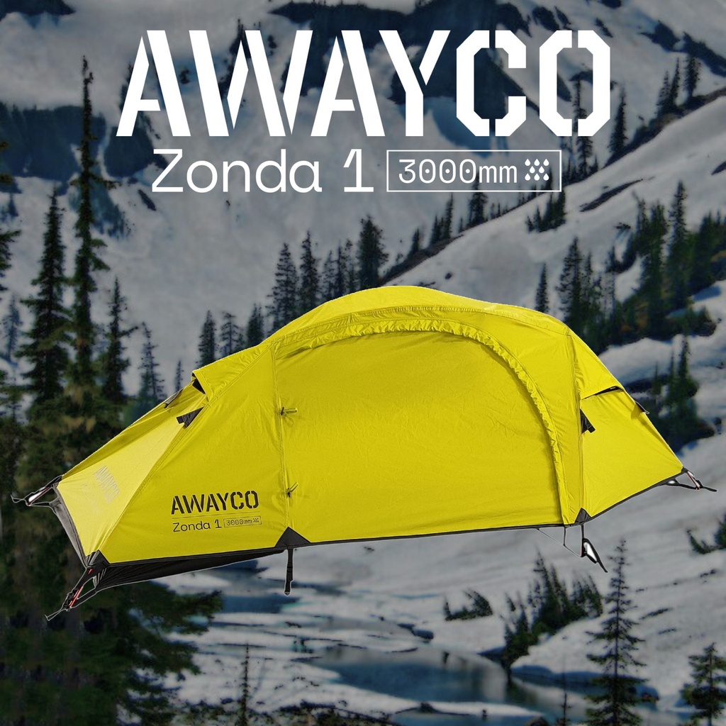 Carpa 1 Pers Awayco Zonda 3000mm Liviana 1,9kg Montaña
