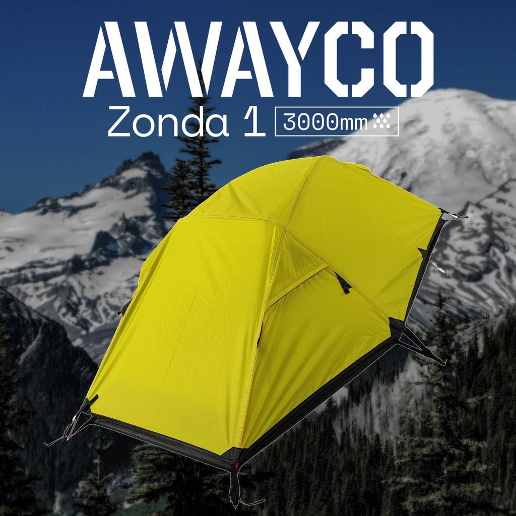 Carpa 1 Pers Awayco Zonda 3000mm Liviana 1,9kg Montaña