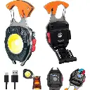 Linterna Led Cob Multifuncion Recargable Usb Iman Gancho Encendedor