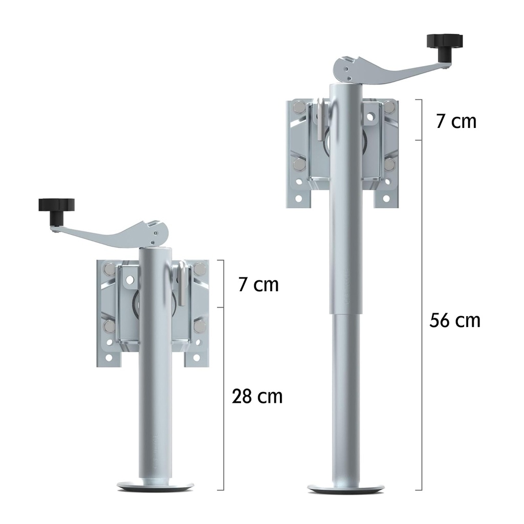 Pata Estabilizadora Reforzada Rebatible Para Trailer 1000lbs