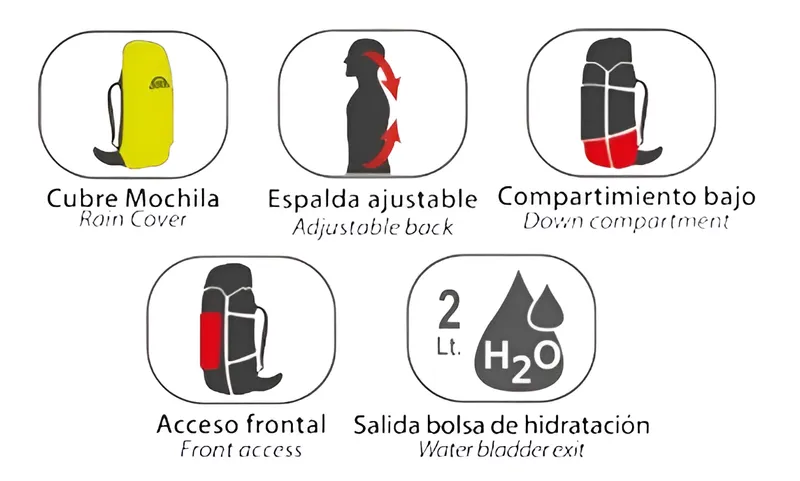 MOCHILA DOITE TELICA 60LTS.PISTACHO16817