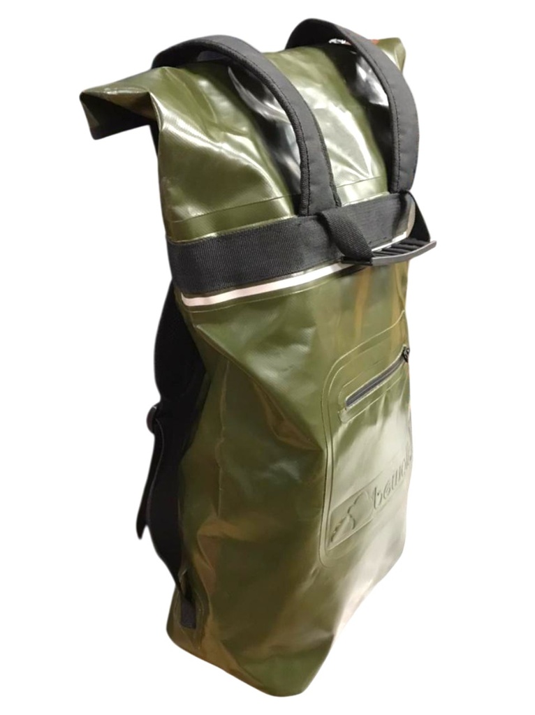 MOCHILA ESTANCA URBANA CIERRE POR ENROLLADO 20L  VERDE MILITAR