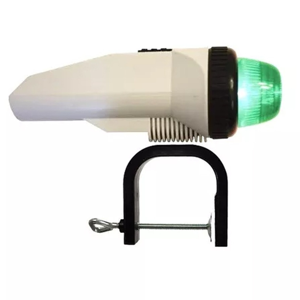 Luz De Proa Bicolor A Pila Con Sujetador