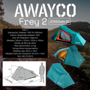 Carpa 2 Personas Awayco Frey 2 2000mm 2,2 Kg Trekking