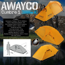 Carpa 1 Pers Awayco Cumbre 5000mm Liviana 1,9kg Montaña