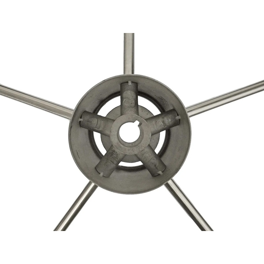 Volante nautico ch. de ACERO INOX. Con revestimiento de goma 