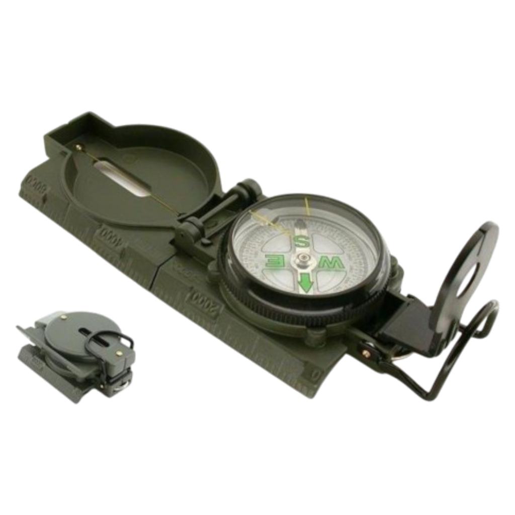 Brujula Lensatica Militar Tactica Verde Supervivencia Camping