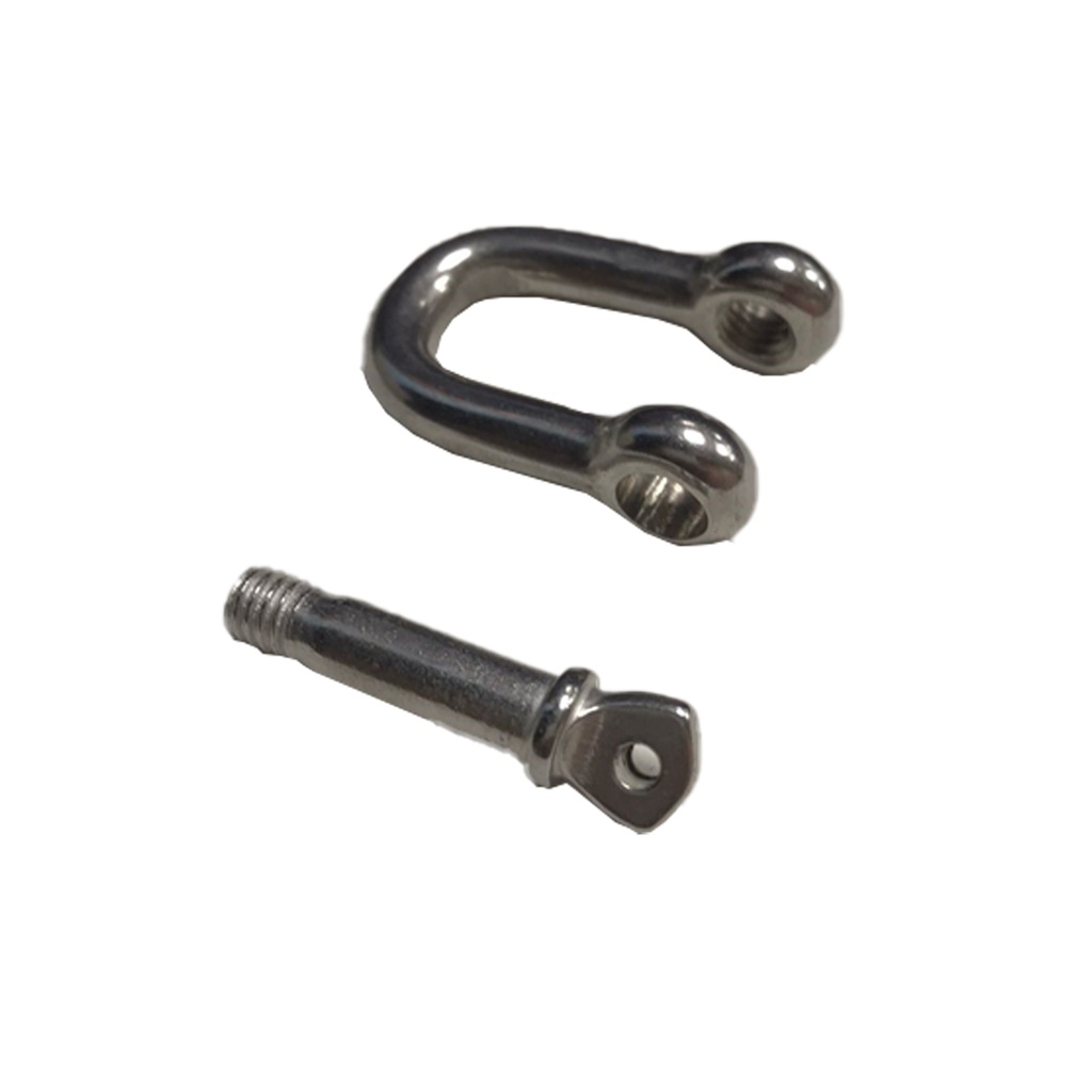 GRILLETE ACERO INOX CORTO 1/4"