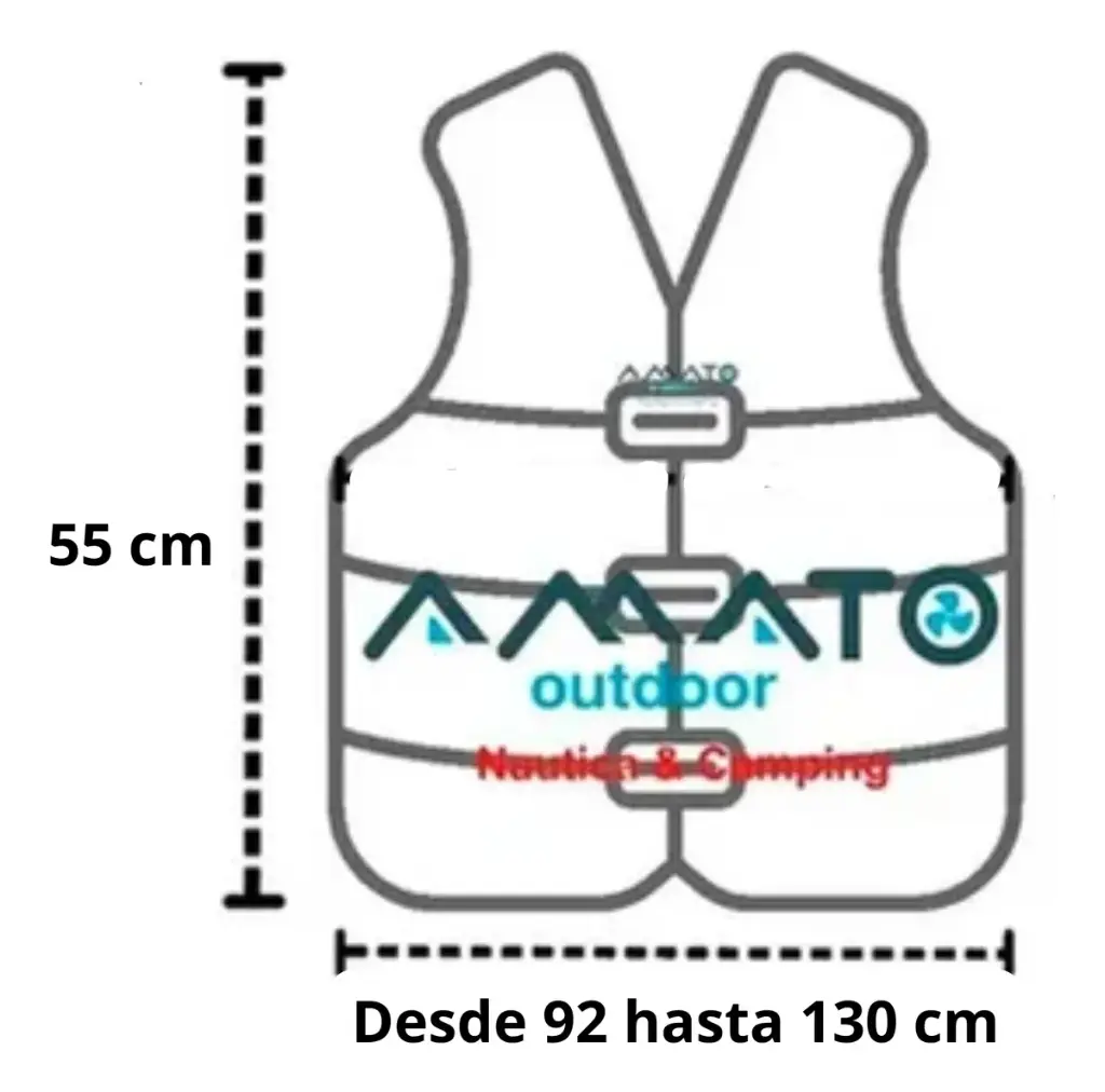 Chaleco Salvavidas Torque Marine Adulto Con Cuello Y Silbato Reglamentario No Aprobado