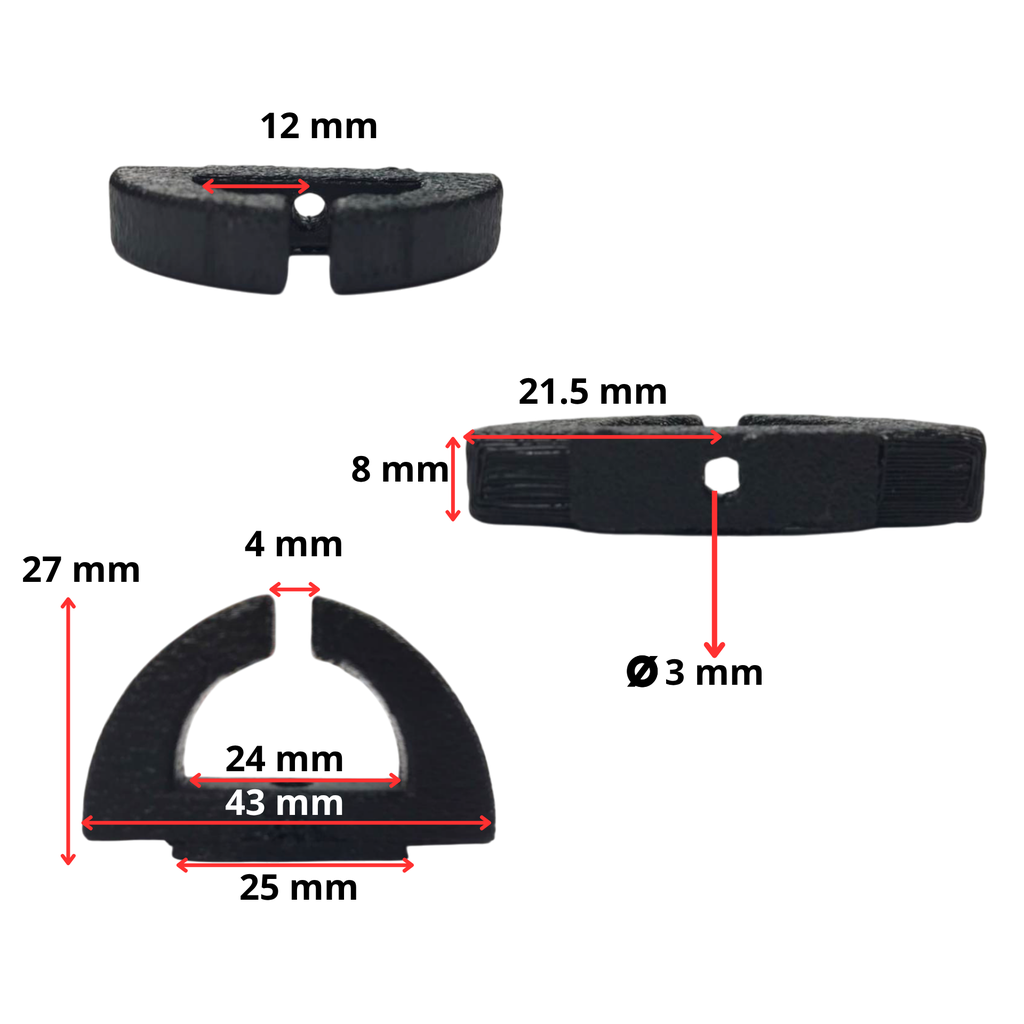 Traba plastica p/parabrisa