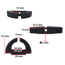 Traba plastica p/parabrisa