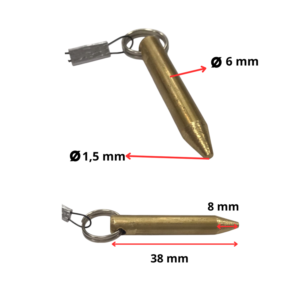 Perno de bronce para capota (balita)