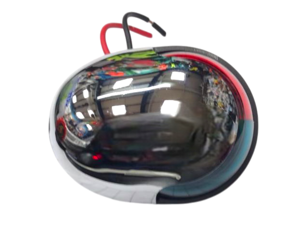 Farol de proa bicolor chico Cromado con lampara                                    