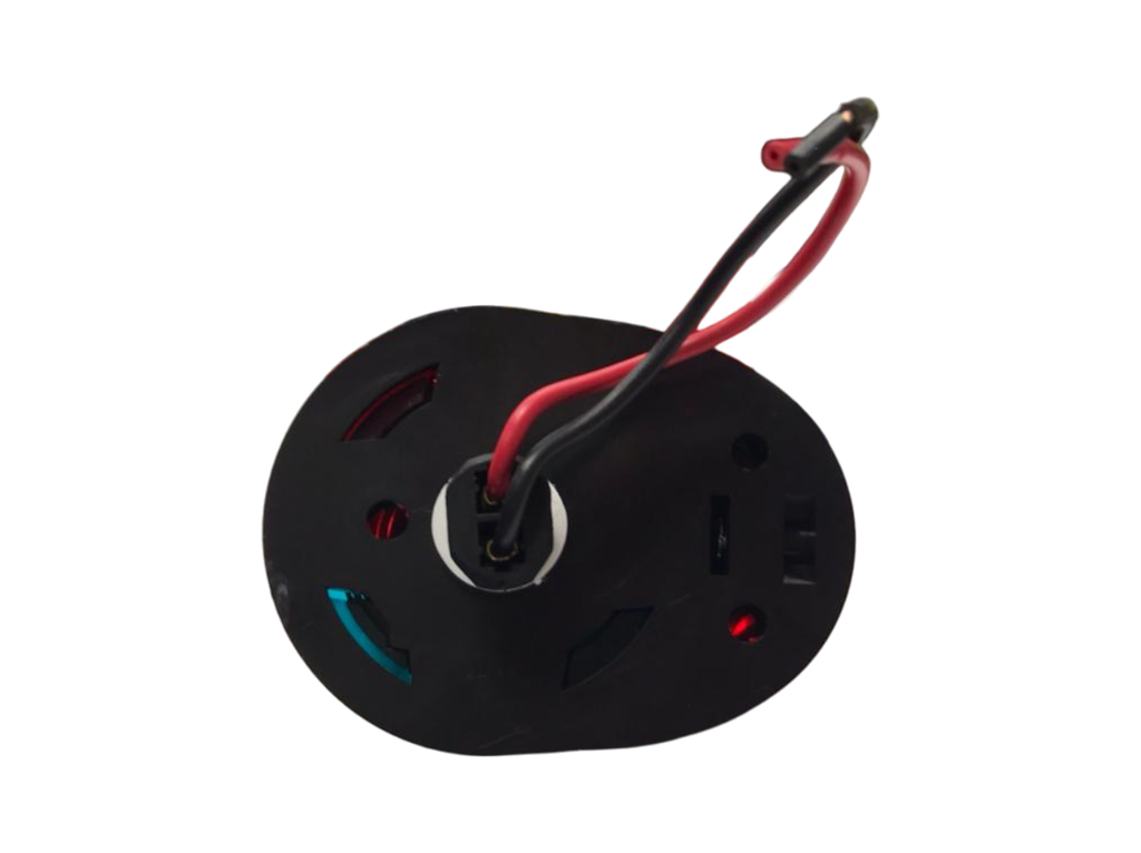 Farol de proa bicolor chico Cromado con lampara                                    