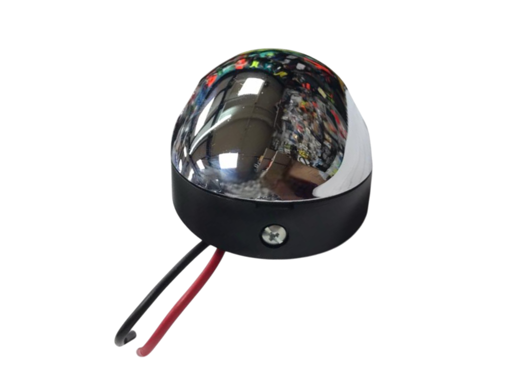 Farol de proa bicolor chico Cromado con lampara                                    