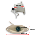 Farol de proa para embutir "ojo de gato" en plastico blanco