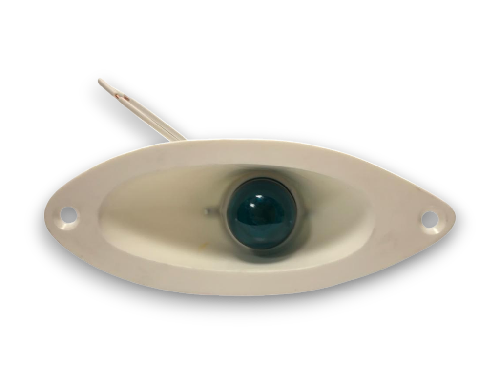 Farol de proa para embutir "ojo de gato" en plastico blanco