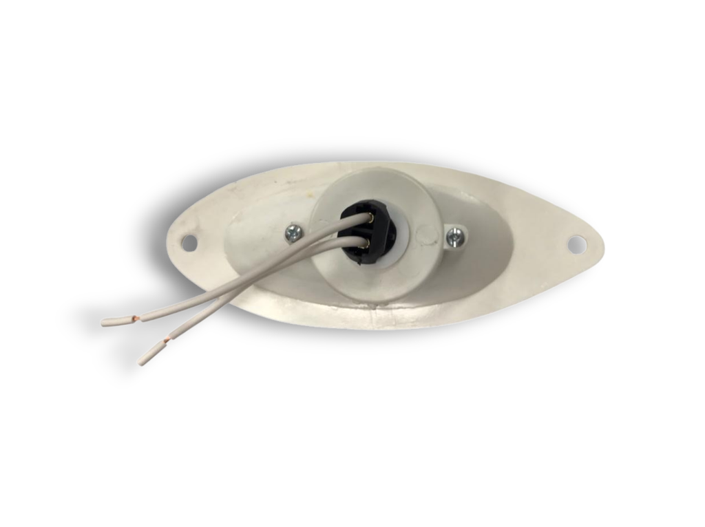 Farol de proa para embutir "ojo de gato" en plastico blanco