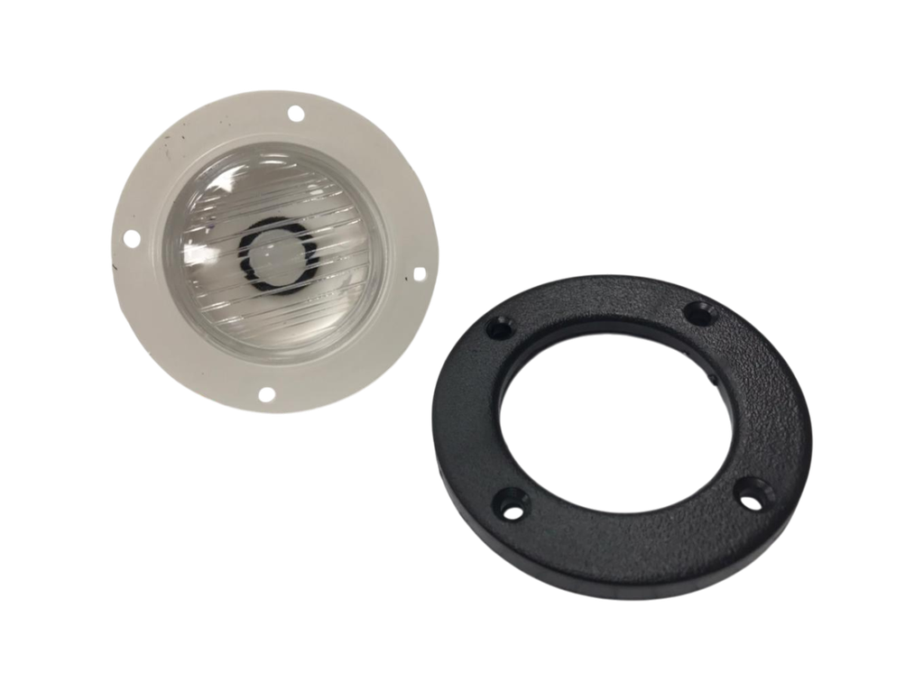 Faro de popa de plastico negro con lampara de led