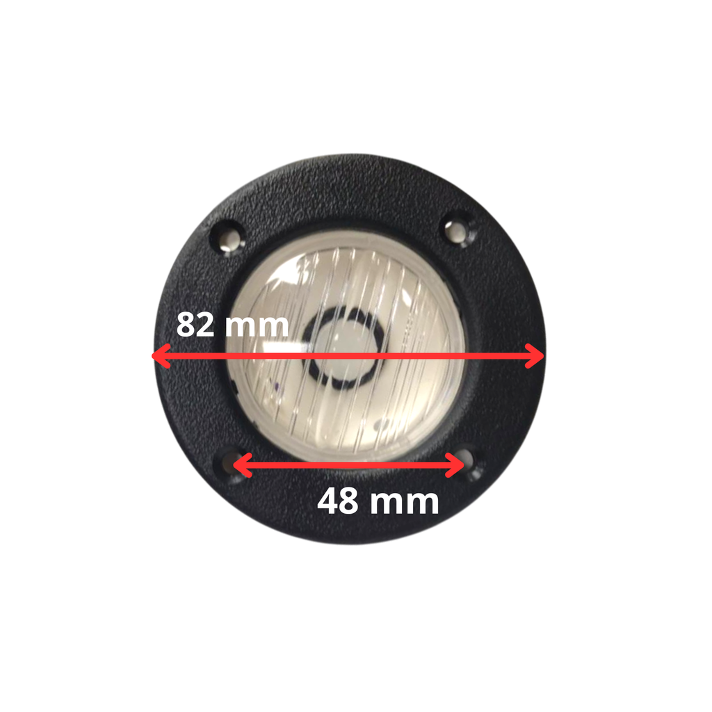 Faro de popa de plastico negro con lampara de led